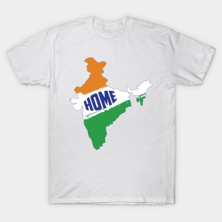 India is home Born in India. India Map Desi Patriotic Indian T-Shirt